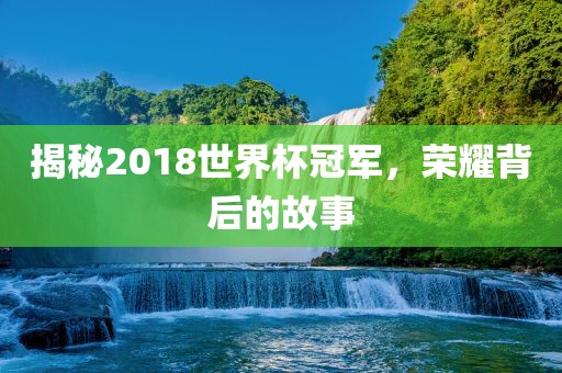 揭秘2018世界杯冠军,荣耀背后的故事