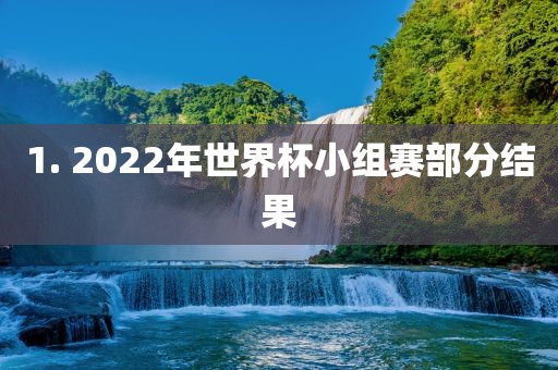 1. 2022年世界杯小组赛部分结果