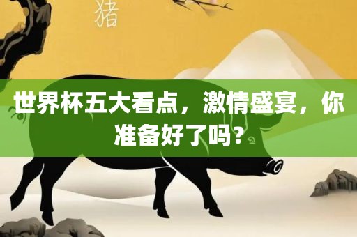 世界杯五大看点，激情盛宴，你准备好了吗？