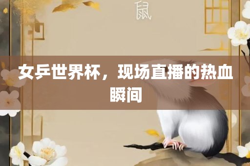 女乒世界杯，现场直播的热血瞬间