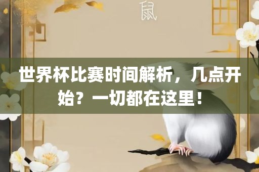 世界杯比赛时间解析,几点开始?一切都在这里!