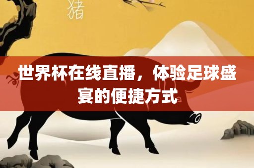 世界杯在线直播,体验足球盛宴的便捷方式