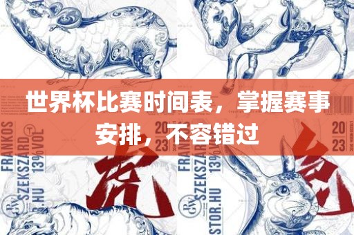 世界杯比赛时间表,掌握赛事安排,不容错过
