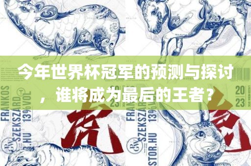 今年世界杯冠军的预测与探讨,谁将成为最后的王者?