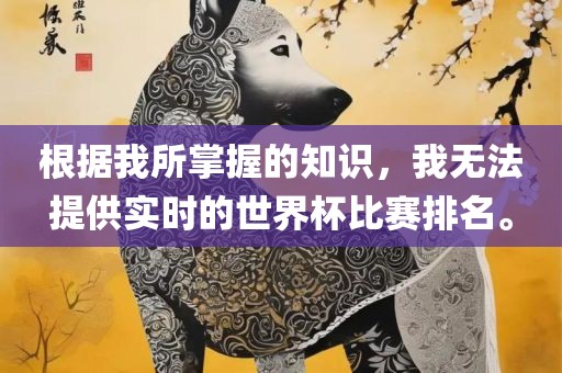 根据我所掌握的知识，我无法提供实时的世界杯比赛排名。