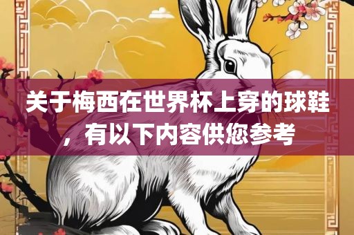 关于梅西在世界杯上穿的球鞋，有以下内容供您参考