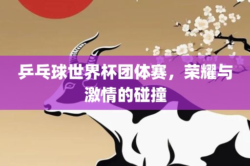 乒乓球世界杯团体赛,荣耀与激情的碰撞
