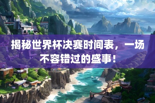 揭秘世界杯决赛时间表,一场不容错过的盛事!