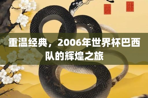 重温经典,2006年世界杯巴西队的辉煌之旅