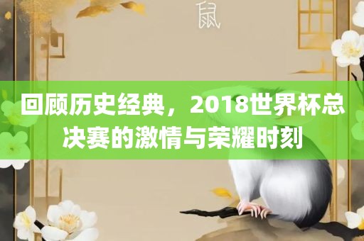 回顾历史经典，2018世界杯总决赛的激情与荣耀时刻