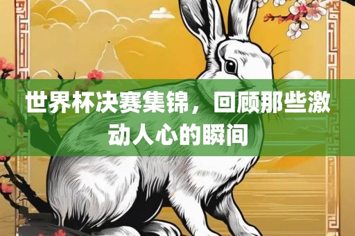 世界杯决赛集锦，回顾那些激动人心的瞬间