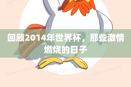 回顾2014年世界杯,那些激情燃烧的日子
