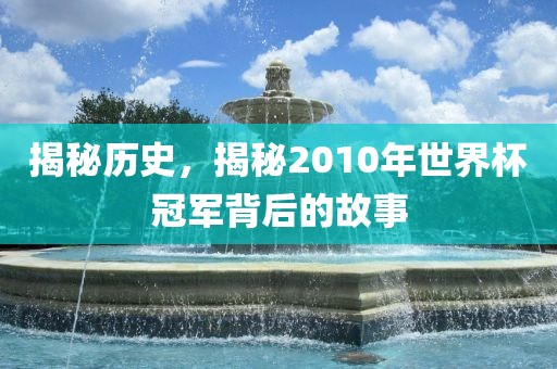 揭秘历史,揭秘2010年世界杯冠军背后的故事