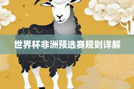 世界杯非洲预选赛规则详解