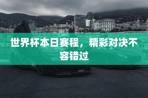 世界杯本日赛程,精彩对决不容错过